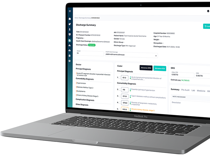 Discharge Summary on Laptop